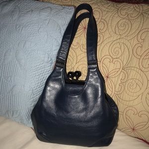 RUTH SALTZ Vintage Squatty Leather? bag 1960s?